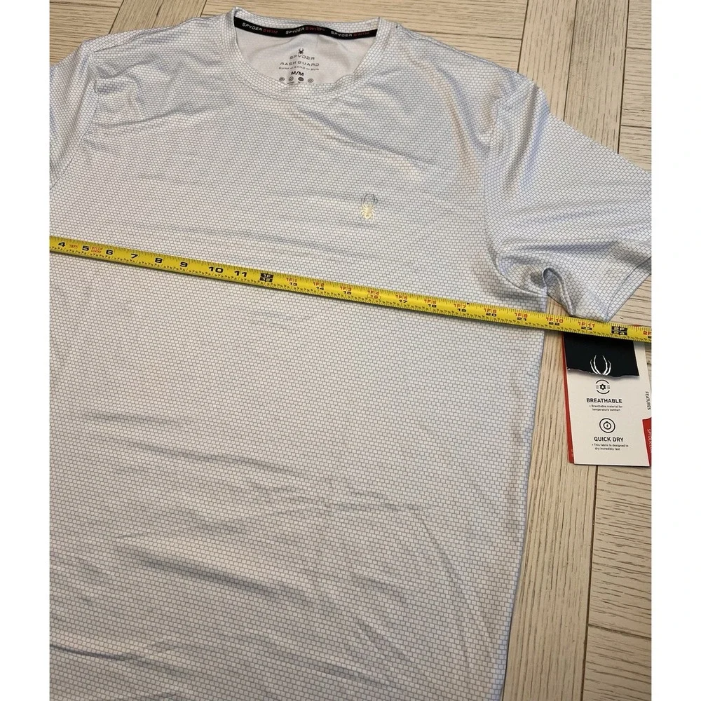 NWT Spyder Swim Men's Breathable, Quick Dry Rash Guard. UPF 30+, White. Sz M‎